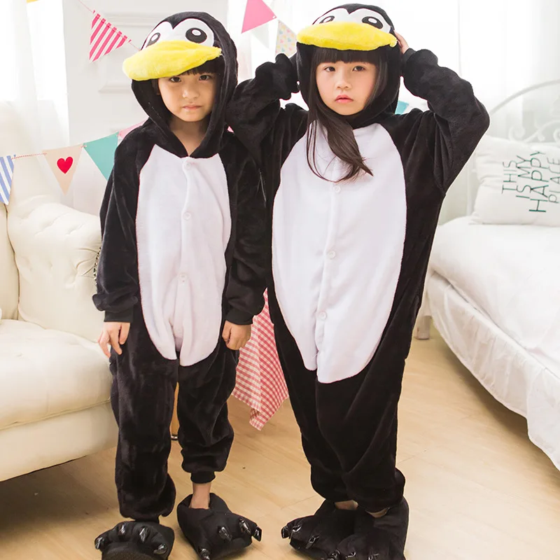 Boy Girl Children Penguin Black Pajamas Set Flannel Kids Animal Cartoon Cosplay Hooded Pijama infantil Kigurumi Sleepwear
Boy Girl Children Penguin Black Pajamas Set Flannel Kids Animal Cartoon Cosplay Hooded Pijama infantil Kigurumi Sleepwear