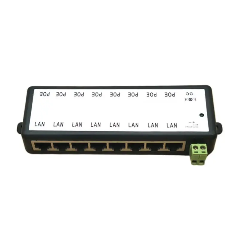 Новый 8 портов POE инжектор сплиттер для CCTV сети камера питания по Ethernet IEEE802.3af |