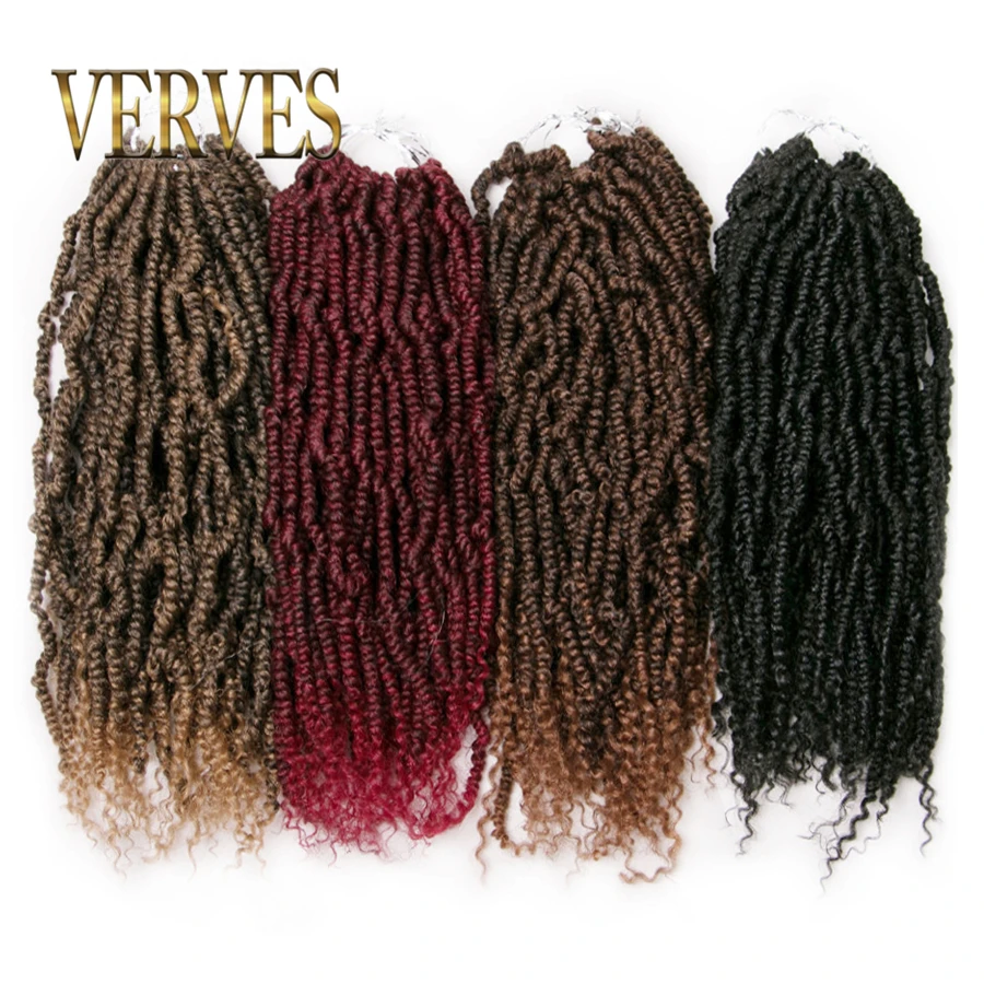 VERVES Spring Twist Hair Synthetic Crochet Braids Extensions 12Inch 24 Strands/pack Afro Kinky Ombre Braiding Hair Passion Twist
VERVES Spring Twist Hair Synthetic Crochet Braids Extensions 12Inch 24 Strands/pack Afro Kinky Ombre Braiding Hair Passion Twist