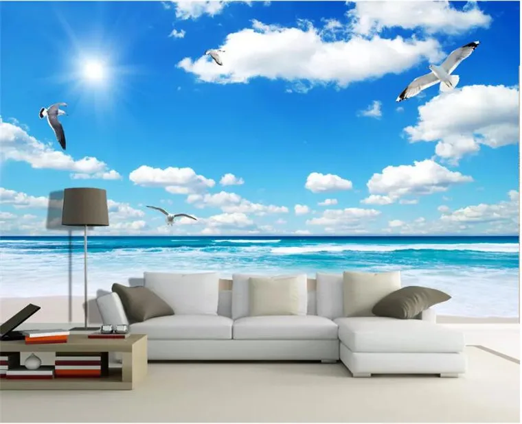 Custom Wall Mural Wallpaper Blue Sky White Clouds Sunshine Beach Maldives Sea View TV Backdrop Photo Wall Paper Wall Painting 3D
Custom Wall Mural Wallpaper Blue Sky White Clouds Sunshine Beach Maldives Sea View TV Backdrop Photo Wall Paper Wall Painting 3D