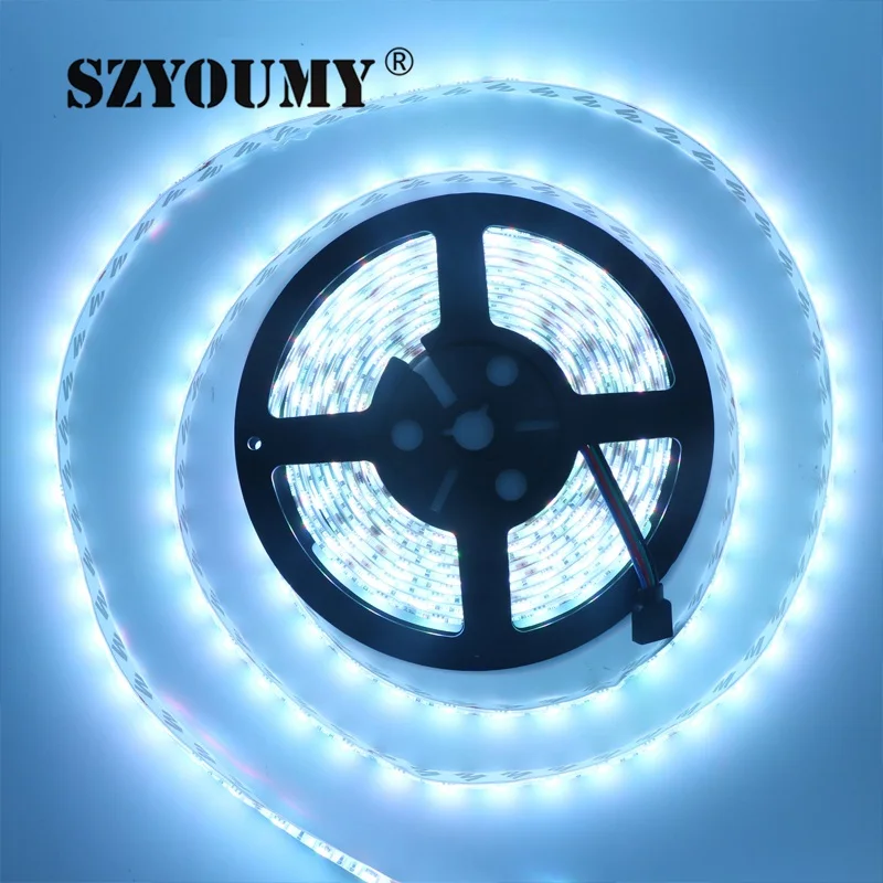 SZYOUMY 5050 SMD RGB LED Strip Light 5m 300 Leds IP20 / IP65 + 24 Key Controller+ Power Supply (12V 5A) + Blister Package
SZYOUMY 5050 SMD RGB LED Strip Light 5m 300 Leds IP20 / IP65 + 24 Key Controller+ Power Supply (12V 5A) + Blister Package