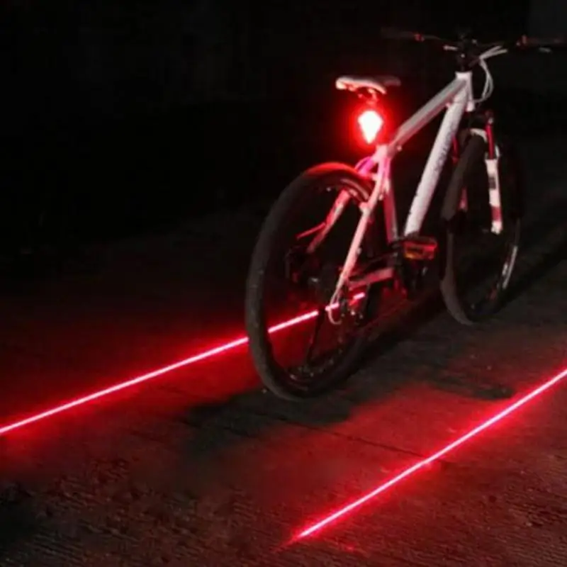 Велосипед Светодиодный свет 5 светодиодный 2 лазеры ночь велосипед задний фонарь