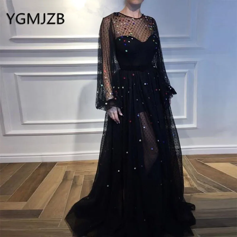 Black Long Sleeve Muslim Evening Dresses 2019 A-Line Beaded Crystal Saudi Arabic Women Formal Prom Party Dress Robe De Soiree
Black Long Sleeve Muslim Evening Dresses 2019 A-Line Beaded Crystal Saudi Arabic Women Formal Prom Party Dress Robe De Soiree