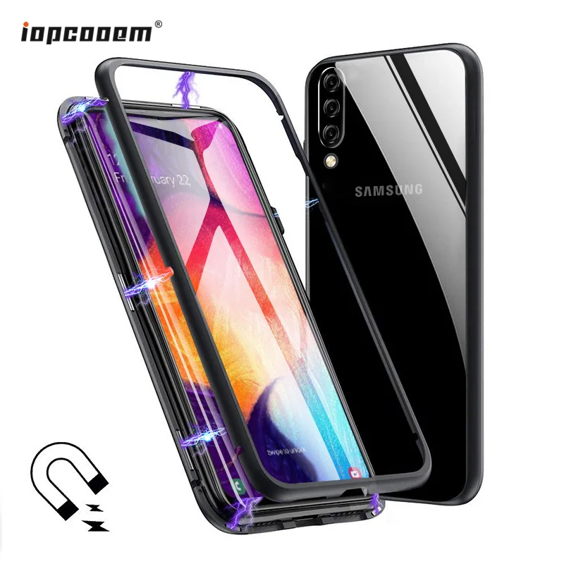 Металлический Чехол-Бампер для Samsung Galaxy M10 M20 M30 магнитное адсорбционное