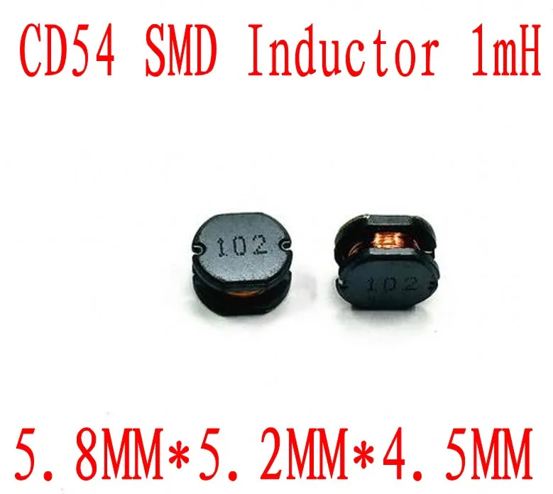 1000 шт./лот SMD Силовые индукторы CD54 1mh 102 чип индуктор 5 8*5*4 мм|Индукторы| |