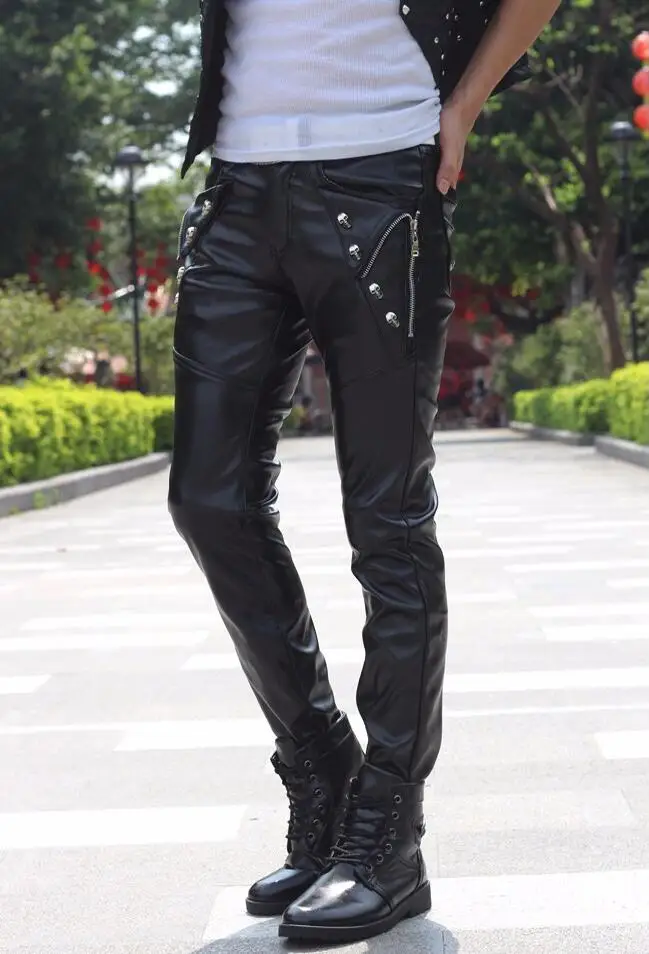 Autumn winter warm personality fashion motorcycle faux leather pants mens feet pants pu trousers for men velvet thicken
Autumn winter warm personality fashion motorcycle faux leather pants mens feet pants pu trousers for men velvet thicken