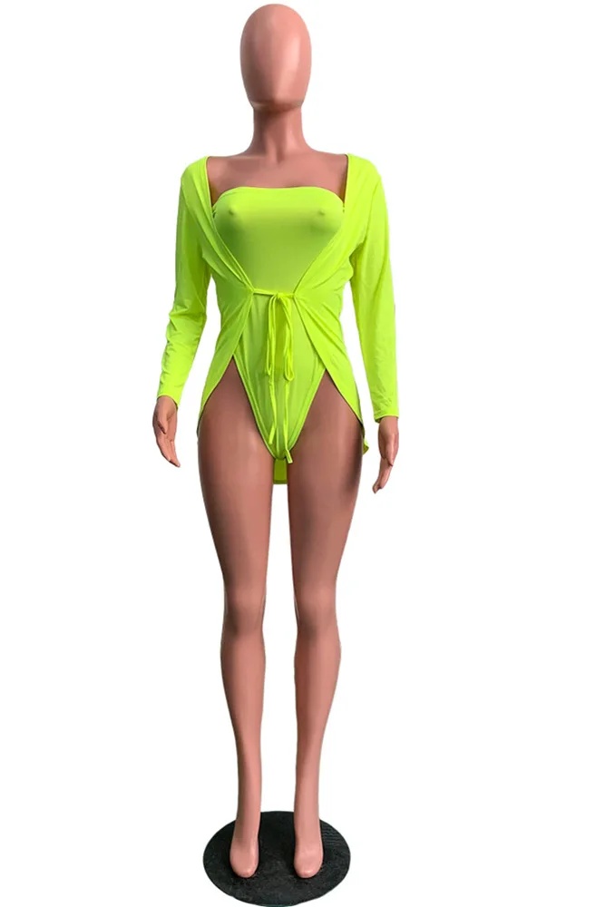2019 Summer Fashion Sexy Solid Color Full Sleeve Loose Coat Strapless Bikini Female Bodysuits Beach Tow Piece Outfits
2019 Summer Fashion Sexy Solid Color Full Sleeve Loose Coat Strapless Bikini Female Bodysuits Beach Tow Piece Outfits