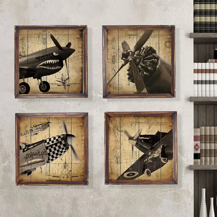 Retro fighter mural paintings framed European-style living room decorative painting industry bar American wood frame wall painti
Retro fighter mural paintings framed European-style living room decorative painting industry bar American wood frame wall painti