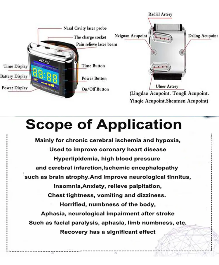 ATANG Cold Laser Therapy 4 Colors Watch for Tinnitus Diabetes Laser Therapy Rhinitis Clinical Medical Laser
ATANG Cold Laser Therapy 4 Colors Watch for Tinnitus Diabetes Laser Therapy Rhinitis Clinical Medical Laser