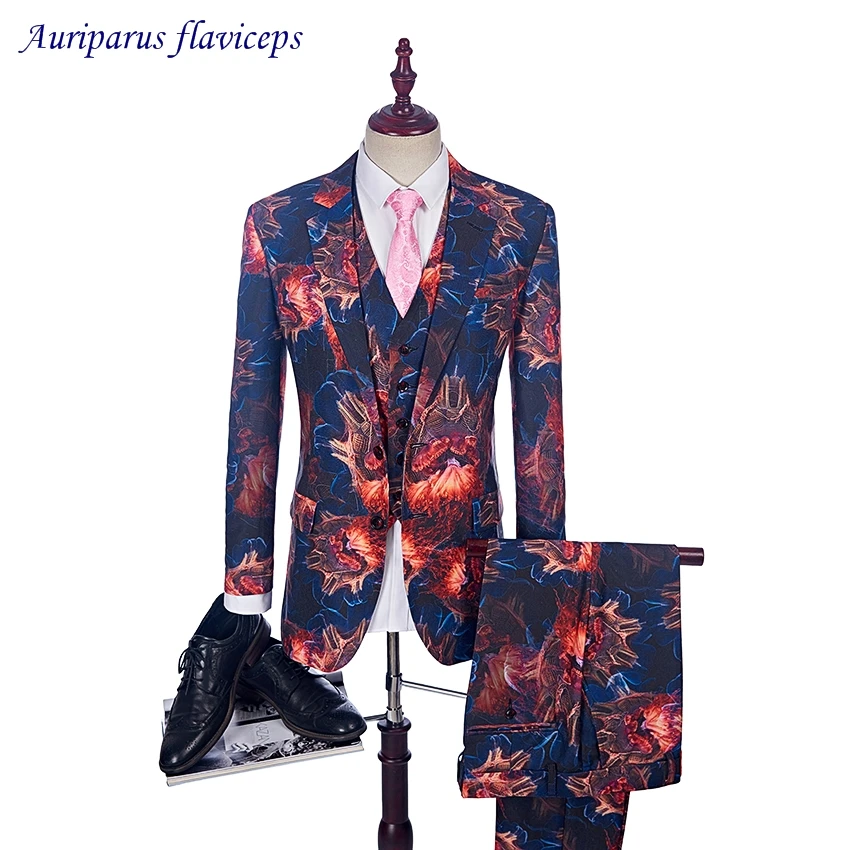 2023 Fashion Flame pattern Men's Suit Luxury Casual Men Stage Clothing Vintage Mens Printed Prom Suits (Blazer+Vest+Pant)
2023 Fashion Flame pattern Men's Suit Luxury Casual Men Stage Clothing Vintage Mens Printed Prom Suits (Blazer+Vest+Pant)