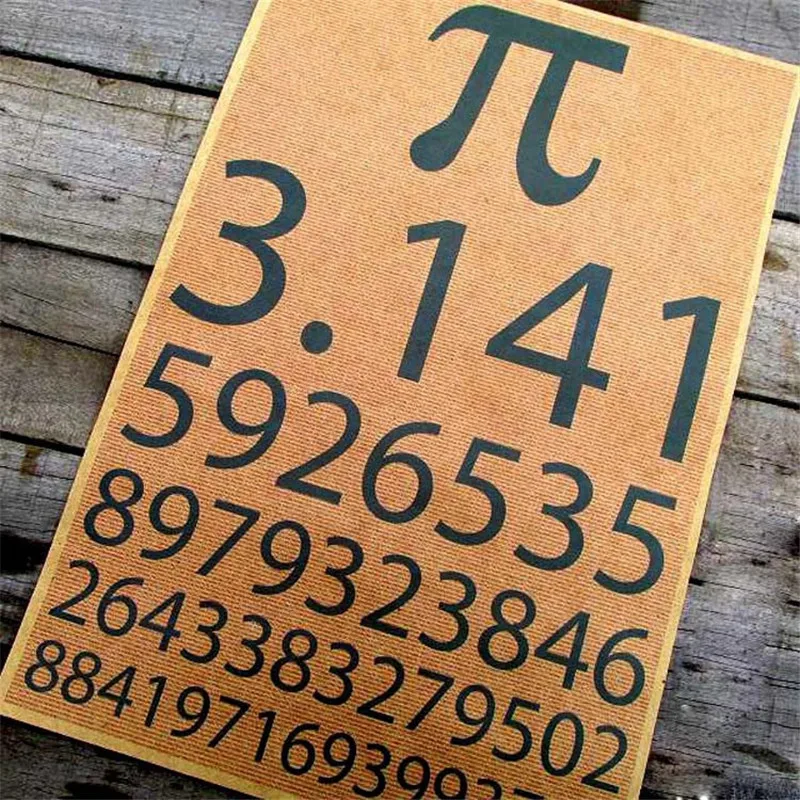 Винтажный постер PI 3 1415926 Ностальгический Восстановленный в старинном стиле