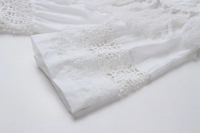 Ladies White Ethnic Style Openwork Lace Maxi Dress Slim Retro Super Fairy Beach Seaside Resort Fringe Long Dress
Ladies White Ethnic Style Openwork Lace Maxi Dress Slim Retro Super Fairy Beach Seaside Resort Fringe Long Dress