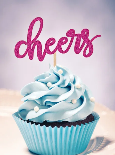 glitter CHEERS Cupcake Toppers --Bridal Shower / Bachelorette Decorations / Wedding Cake Topper
glitter CHEERS Cupcake Toppers --Bridal Shower / Bachelorette Decorations / Wedding Cake Topper