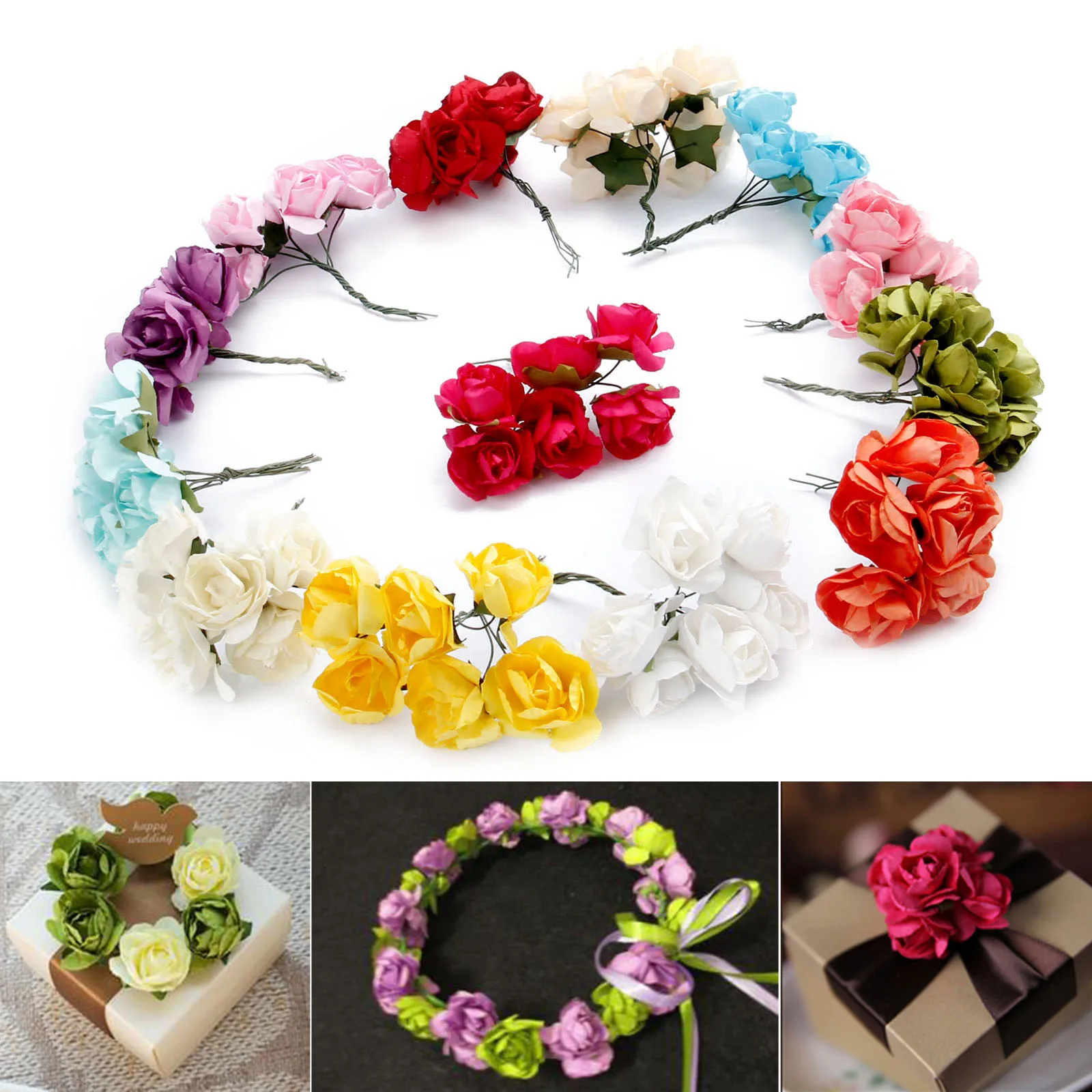 24pcs 2.5CM Cheap Artificial Mini paper Flowers Head Diy Wedding Room Wedding Car Decoration Simulation Flower Ball
24pcs 2.5CM Cheap Artificial Mini paper Flowers Head Diy Wedding Room Wedding Car Decoration Simulation Flower Ball