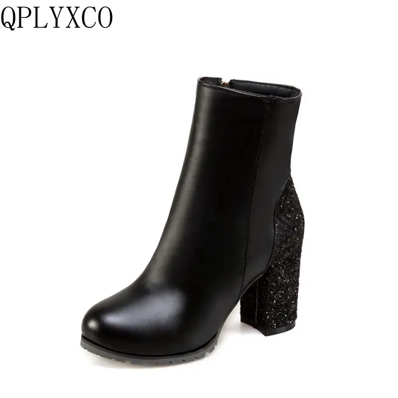 QPLYXCO New Sale Russians warm ankle Boots Big &small Size 31-50 Women short Boots Bling zipper High Heels wedding shoes T3-2
QPLYXCO New Sale Russians warm ankle Boots Big &small Size 31-50 Women short Boots Bling zipper High Heels wedding shoes T3-2