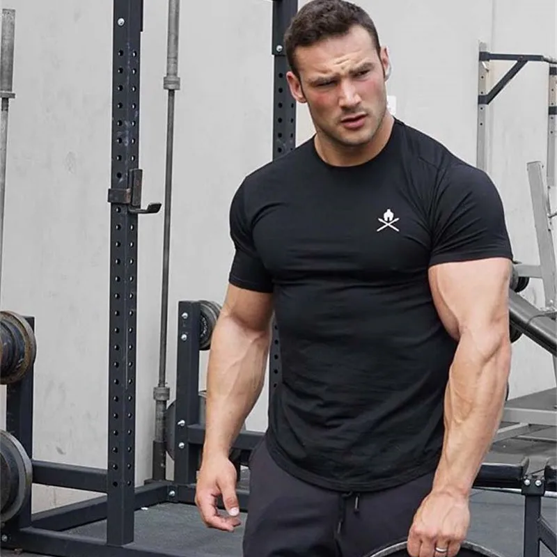 Summer Men Short sleeve Cotton t shirt Gyms Fitness Bodybuilding T-shirts Casual Slim Solid Tee Tops Male Workout Brand clothing
Summer Men Short sleeve Cotton t shirt Gyms Fitness Bodybuilding T-shirts Casual Slim Solid Tee Tops Male Workout Brand clothing