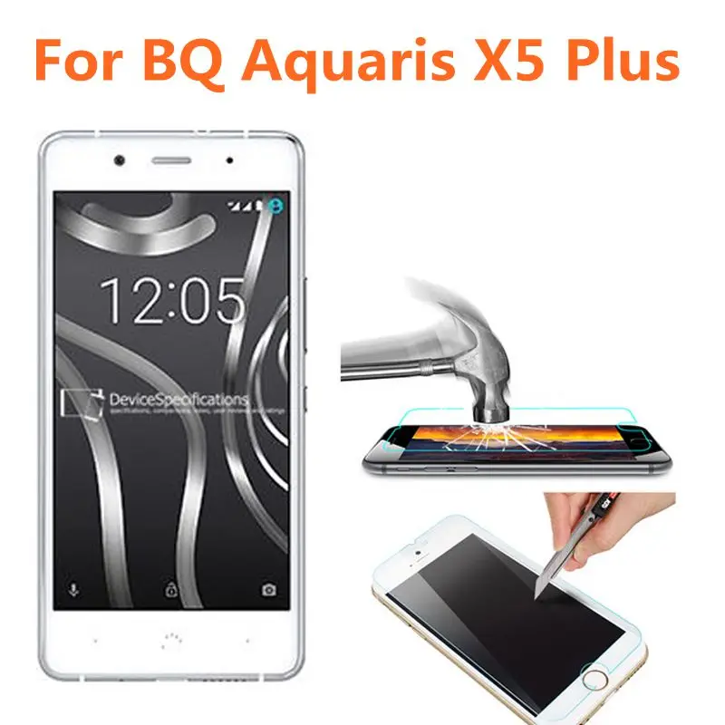 Закаленное стекло 9H для BQ Aquaris X5 Plus Взрывозащищенная защитная пленка X5Plus|tempered