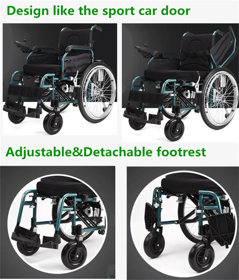 Electric wheelchair folding lightweight elderly disabled double automatic lithium battery four wheel wheelchair
Electric wheelchair folding lightweight elderly disabled double automatic lithium battery four wheel wheelchair