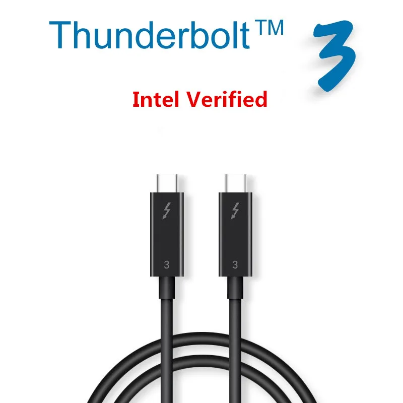 USB адаптер Fanshu Thunderbolt 3 100 Вт 40 Гбит/с совместимый с MacBook Pro ThinkPad Yoga Alienware 17 и многими