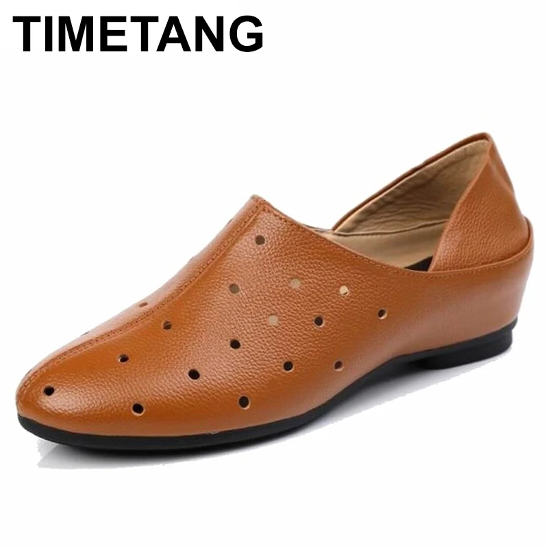 TIMETANG Breathable Genuine Leather Shoes Woman Summer Hollow Out Fashion Casual Shoes Slip On Round Toe White Shoes 2018
TIMETANG Breathable Genuine Leather Shoes Woman Summer Hollow Out Fashion Casual Shoes Slip On Round Toe White Shoes 2018