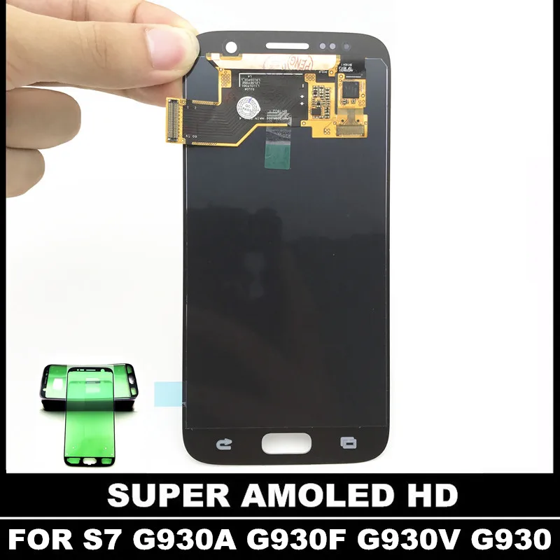 Замена LCDs для Samsung Galaxy Super AMOLED S7 G930 G930F G930FD G930A G930V ЖК дисплей телефона с сенсорным