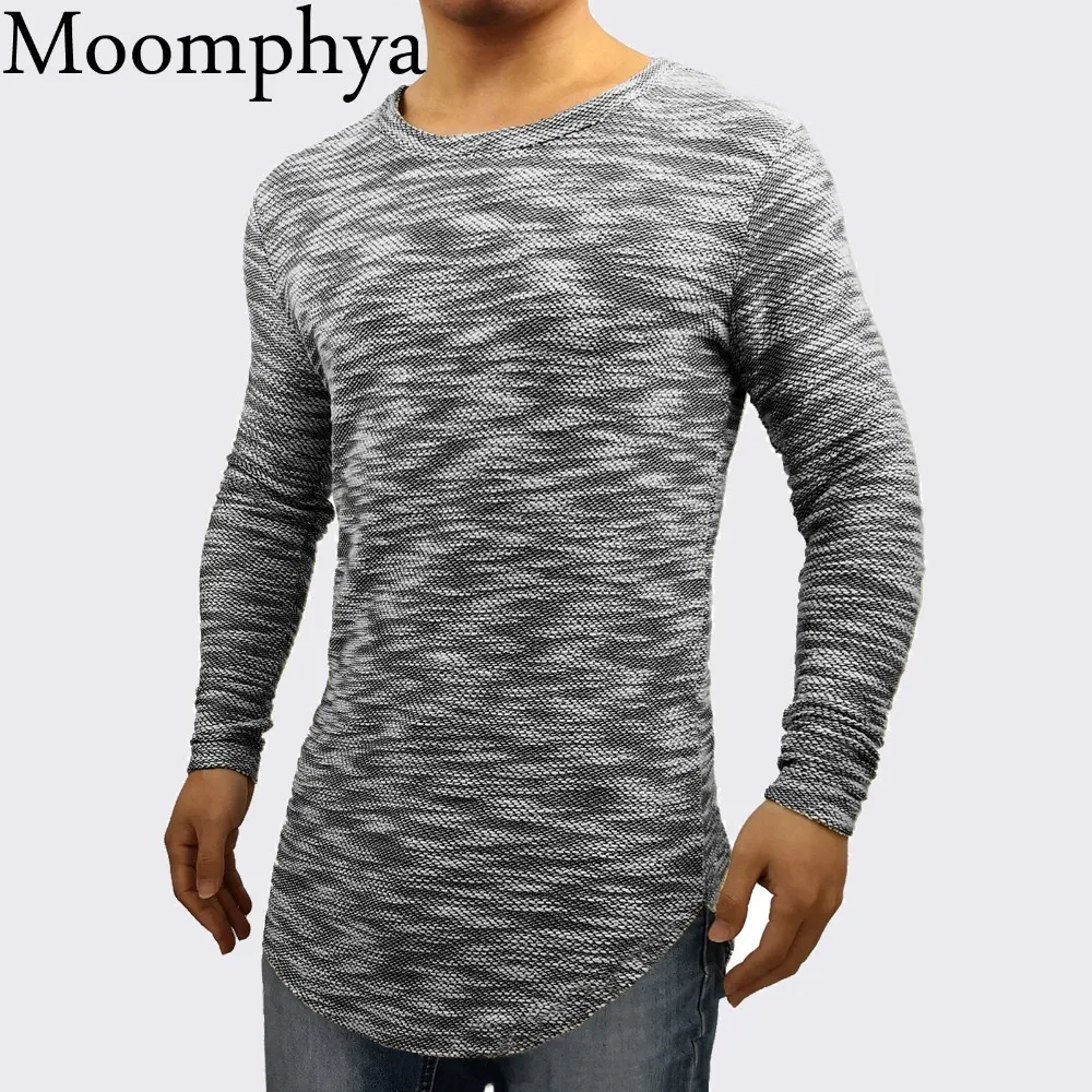 Moomphya 2018 New Design Men long sleeve stylish t shirt Longline curve hem Jacquard pattern wrinkles hip hop Slim Fit t-shirt
Moomphya 2018 New Design Men long sleeve stylish t shirt Longline curve hem Jacquard pattern wrinkles hip hop Slim Fit t-shirt