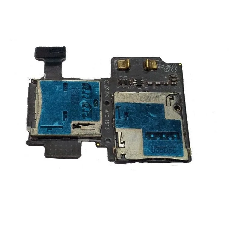 Для Samsung Galaxy S4 LTE GT-I9505 SIM и MicroSD карты памяти держатель Слот Разъем гибкий кабель 10