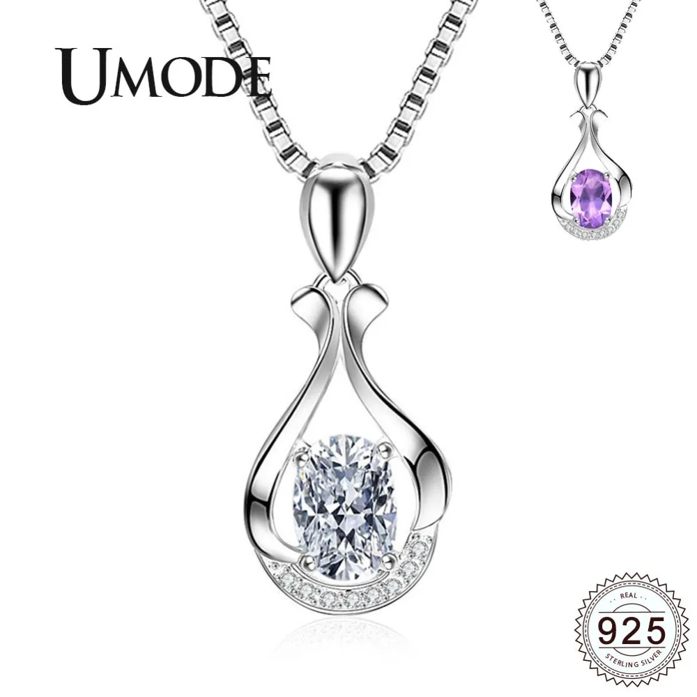 UMODE Egg Water Drop Purple Clear Crystal 925 Sterling Silver Necklaces Pendants for Women Round CZ Fine Jewelry Wedding ULN0417
UMODE Egg Water Drop Purple Clear Crystal 925 Sterling Silver Necklaces Pendants for Women Round CZ Fine Jewelry Wedding ULN0417