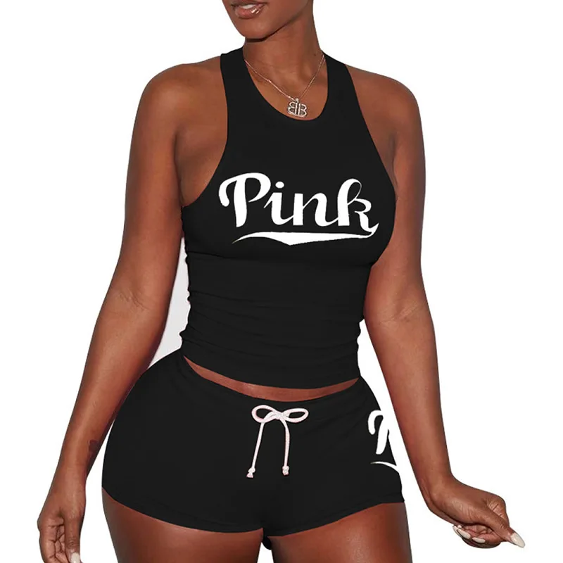 New Plus Size Breathable Women Sportswear Set Cotton Gym Running Two Piece Tracksuit Casual Black Outfit Pink Letter Printed
New Plus Size Breathable Women Sportswear Set Cotton Gym Running Two Piece Tracksuit Casual Black Outfit Pink Letter Printed