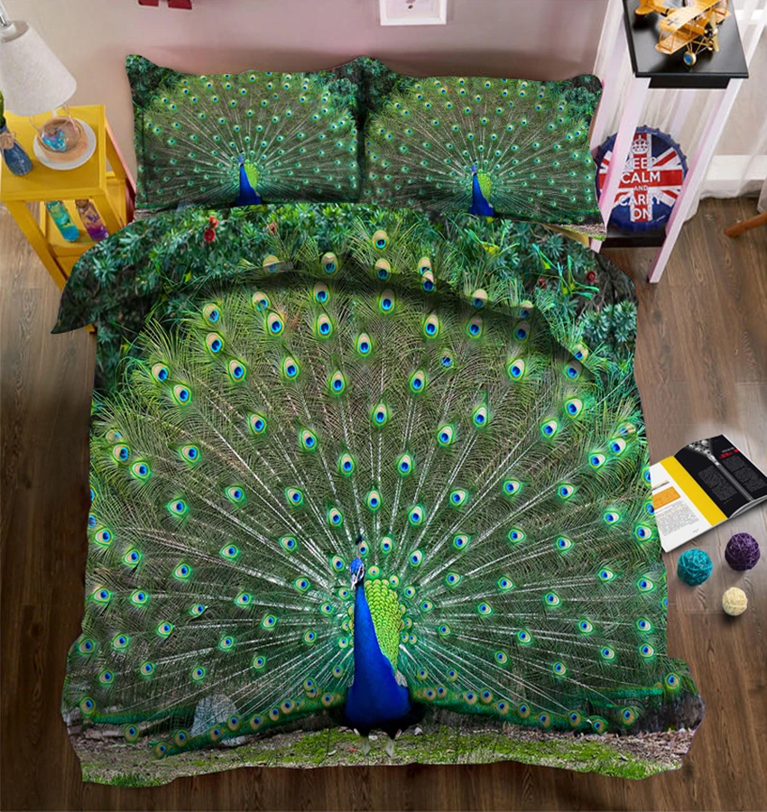Morden 3D Bedding Set kids adult Quilt Cover Set King Queen Twin Size beautiful peacock decorate Home Textiles Drop Ship
Morden 3D Bedding Set kids adult Quilt Cover Set King Queen Twin Size beautiful peacock decorate Home Textiles Drop Ship