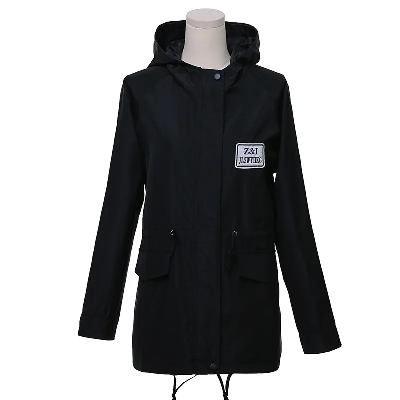 2018 Autumn New Single Breasted Women's Windbreaker Overcoat Fashion Wholesale Long Sleeved Hooded Windbreaker Coat
2018 Autumn New Single Breasted Women's Windbreaker Overcoat Fashion Wholesale Long Sleeved Hooded Windbreaker Coat