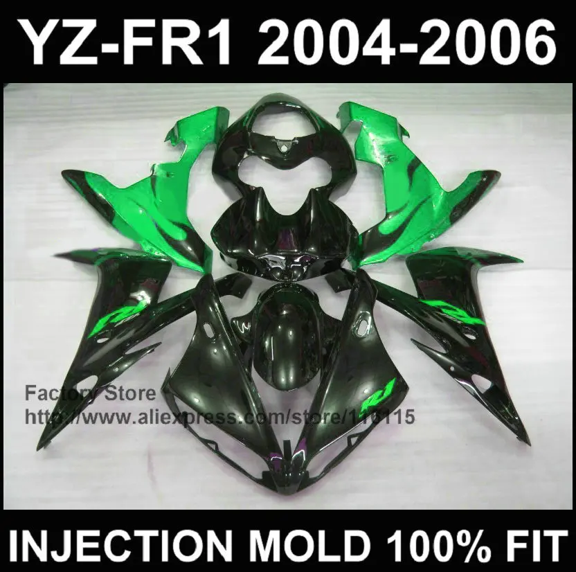 Обтекатели MOTOMARTS зеленые черные запасные части для YAMAHA YZFR1 2004 2005 2006yzf r1 04 05 06