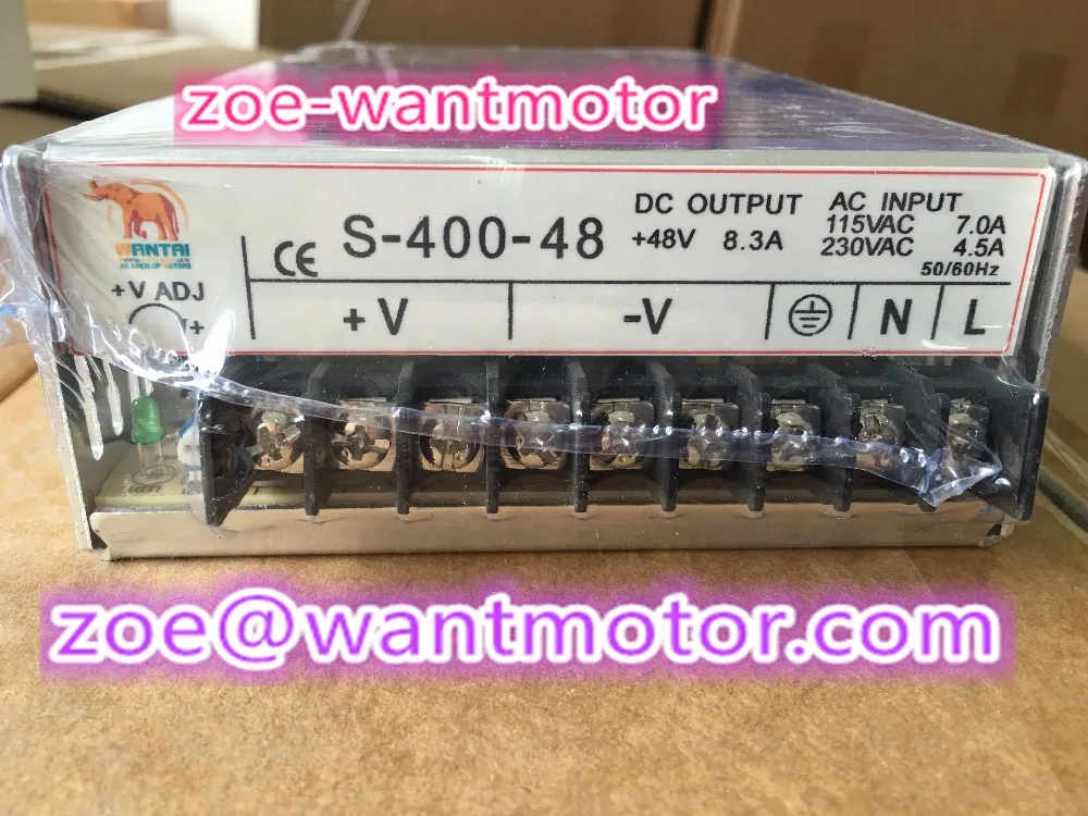 1PC wantai 400W 48V power supply Best quality 48V 8.3A 400W Switching Single Output Switching power supply AC to DC SMPS CNC
1PC wantai 400W 48V power supply Best quality 48V 8.3A 400W Switching Single Output Switching power supply AC to DC SMPS CNC