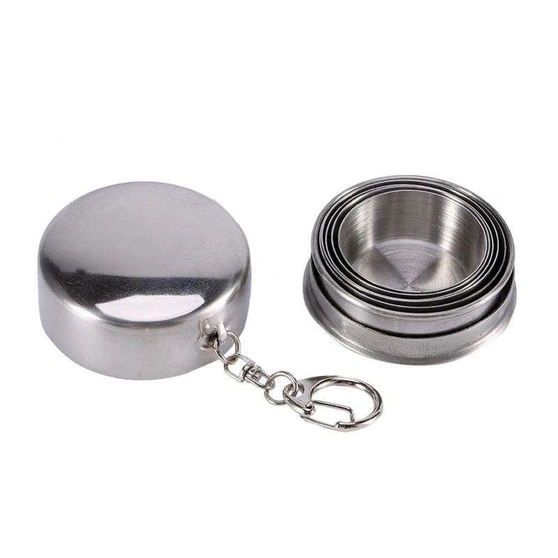 UPORS 75/150/250ml Folding Cup with Keychain Stainless Steel Retractable Collapsible Cup Portable Outdoor Travel Metal Tea Cup
UPORS 75/150/250ml Folding Cup with Keychain Stainless Steel Retractable Collapsible Cup Portable Outdoor Travel Metal Tea Cup