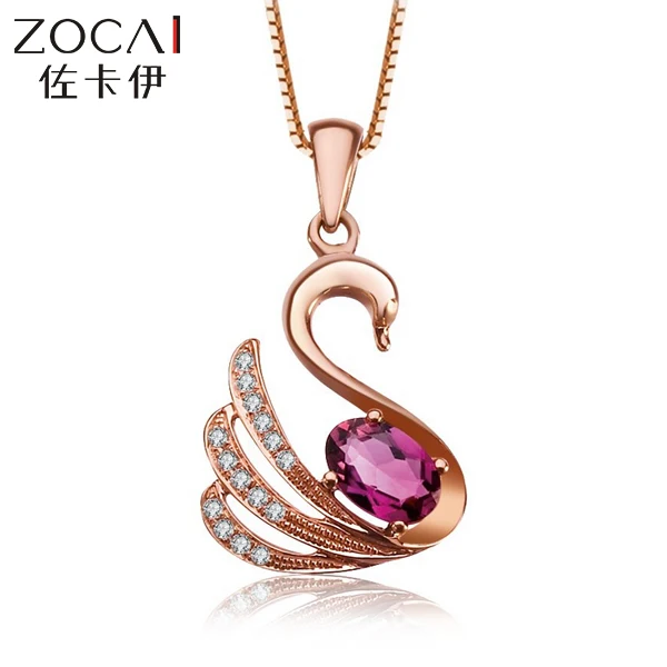 ZOCAI choker Animal Jewelry swan 18K Rose gold red Rubellite 0.3 CT Tourmaline 0.05 DIAMOND Pendant 925 STERLING SILVER CHAIN
ZOCAI choker Animal Jewelry swan 18K Rose gold red Rubellite 0.3 CT Tourmaline 0.05 DIAMOND Pendant 925 STERLING SILVER CHAIN