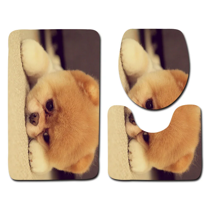 Lovely Dog Printed 3Pcs Toilet Bath Mats Set Absorbent Bathroom Carpets Set Non-slip Microfiber Floor Mats Shower Rugs Doormat
Lovely Dog Printed 3Pcs Toilet Bath Mats Set Absorbent Bathroom Carpets Set Non-slip Microfiber Floor Mats Shower Rugs Doormat