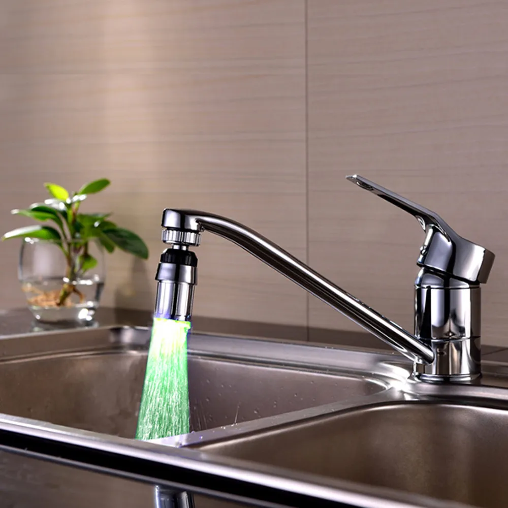 Adjusting 360 Rotate Water Kitchen Sink 7Color Change Water Glow Water Stream Shower LED Faucet Taps Light Water Sprayer Nozzle
Adjusting 360 Rotate Water Kitchen Sink 7Color Change Water Glow Water Stream Shower LED Faucet Taps Light Water Sprayer Nozzle
