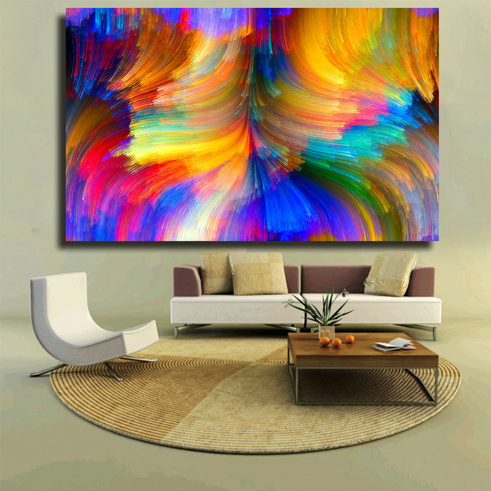 CHENFART Modern Canvas Prints Oil Painting Abstract Abstract Bright Color Curves Wide Wall Art no Framed Home Decor
CHENFART Modern Canvas Prints Oil Painting Abstract Abstract Bright Color Curves Wide Wall Art no Framed Home Decor