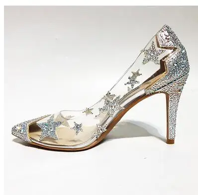 2019 Newest Wedding Heels Sexy Pointed Toe Crystal Emebllished Woman High Heels Five-pointed Stars Rhinestones Dress Shoe
2019 Newest Wedding Heels Sexy Pointed Toe Crystal Emebllished Woman High Heels Five-pointed Stars Rhinestones Dress Shoe
