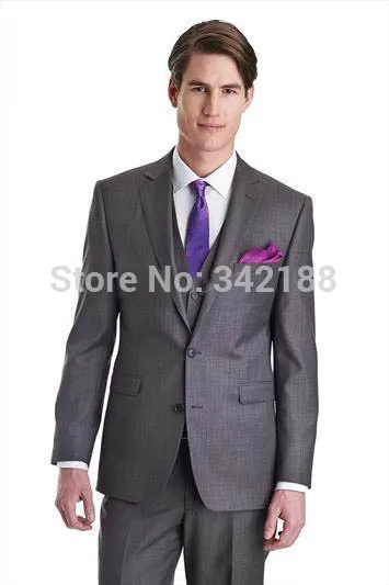 Custom Made Grey Two Buttons Groom Tuxedos Best Man Notch Lapel Groomsmen Men Wedding Suits Bridegroom (Jacket+Pants+Tie+Vest)we
Custom Made Grey Two Buttons Groom Tuxedos Best Man Notch Lapel Groomsmen Men Wedding Suits Bridegroom (Jacket+Pants+Tie+Vest)we