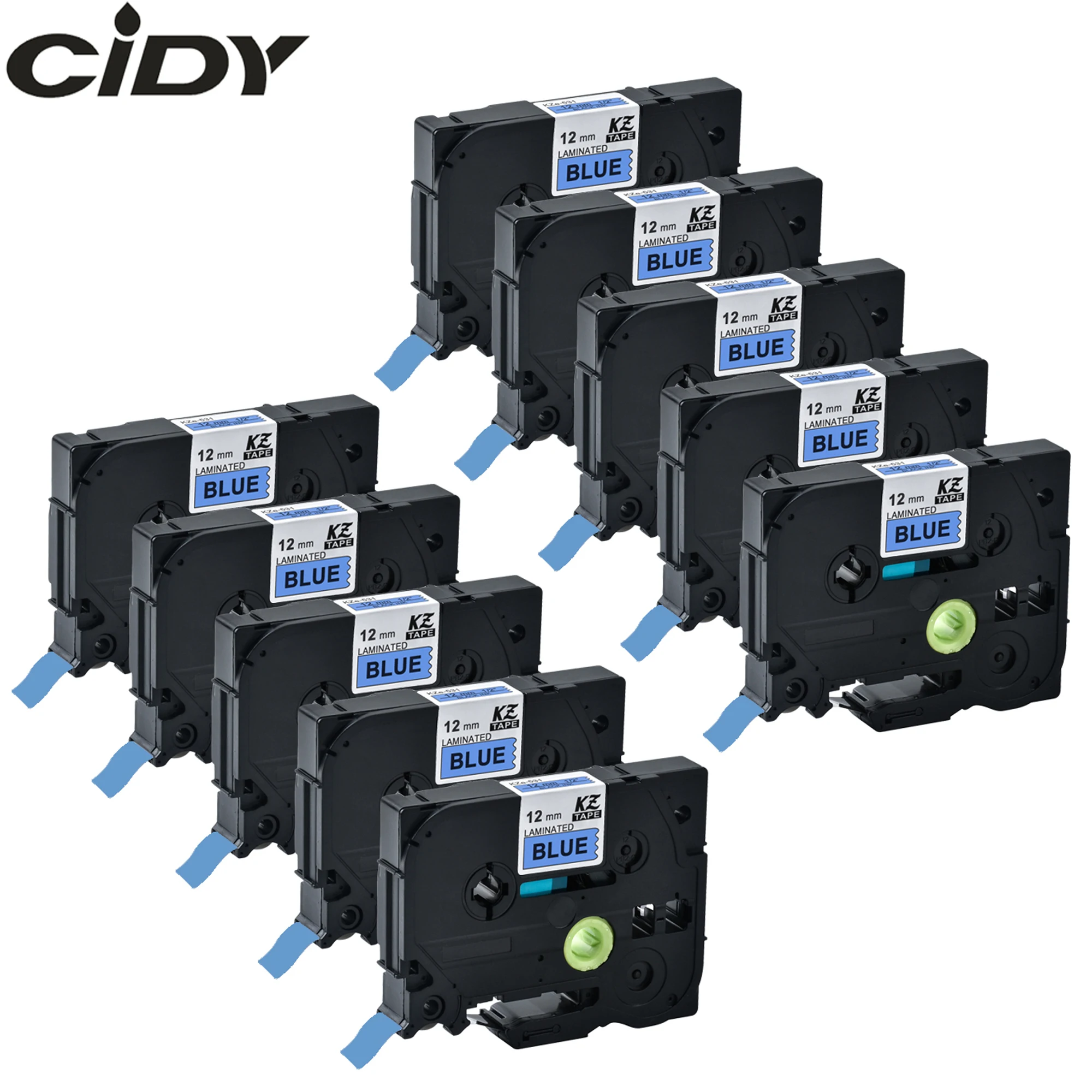 CIDY Black on blue 10pcs TZe531 TZe 531 TZ 531 TZ531 TZ-531 TZe-531 Laminated Adhesive Labels Tape Compatible For Brother
CIDY Black on blue 10pcs TZe531 TZe 531 TZ 531 TZ531 TZ-531 TZe-531 Laminated Adhesive Labels Tape Compatible For Brother