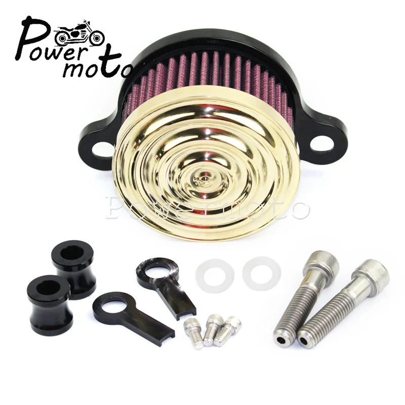Motorcycle High Flow Air Filter Brass Air Cleaner Intake for Harley Sportster XL 883 1200 2004-2018
Motorcycle High Flow Air Filter Brass Air Cleaner Intake for Harley Sportster XL 883 1200 2004-2018