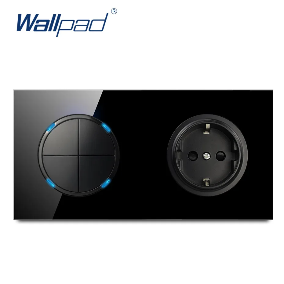 Wallpad L6, черное закаленное стекло, 4 комплекта, 1-сторонний 2-сторонний переключатель с настенной розеткой европейского стандарта, 16 А, круглый ...
Wallpad L6, черное закаленное стекло, 4 комплекта, 1-сторонний 2-сторонний переключатель с настенной розеткой европейского стандарта, 16 А, круглый ...