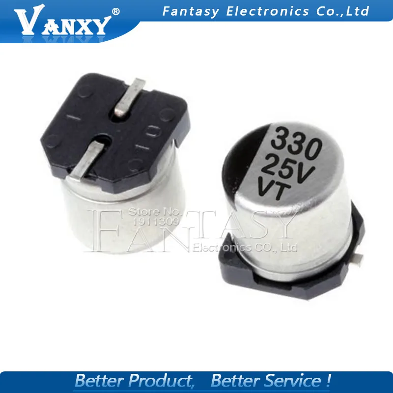 10PCS Electrolytic capacitor 25V330UF 8*10mm SMD aluminum electrolytic capacitor 330uf 25v
10PCS Electrolytic capacitor 25V330UF 8*10mm SMD aluminum electrolytic capacitor 330uf 25v