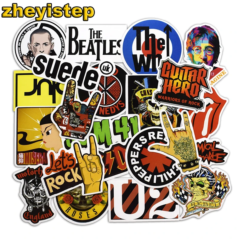 52 шт. Ретро Рок Группа Музыка Зеленый День RHCP Dead Kennedys наклейка s для ноутбука