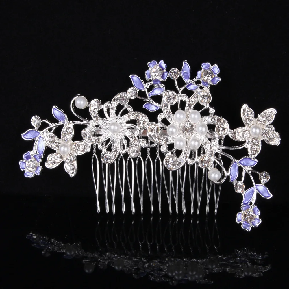 Wedding decoration alloy rhinestone drop of pearl flower bridal headdress multi-tooth comb hair comb wedding
Wedding decoration alloy rhinestone drop of pearl flower bridal headdress multi-tooth comb hair comb wedding