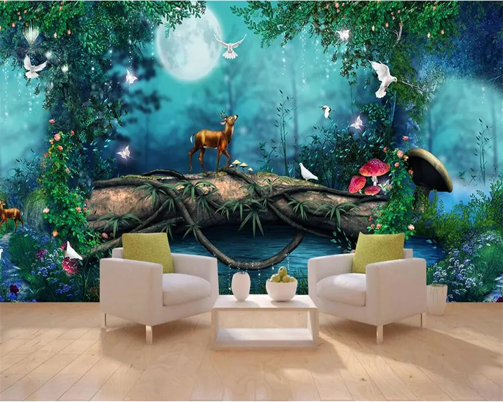 beibehang Wallpaper custom mural photo super beautiful dream fairytale forest moonlight whole house background wall painting
beibehang Wallpaper custom mural photo super beautiful dream fairytale forest moonlight whole house background wall painting