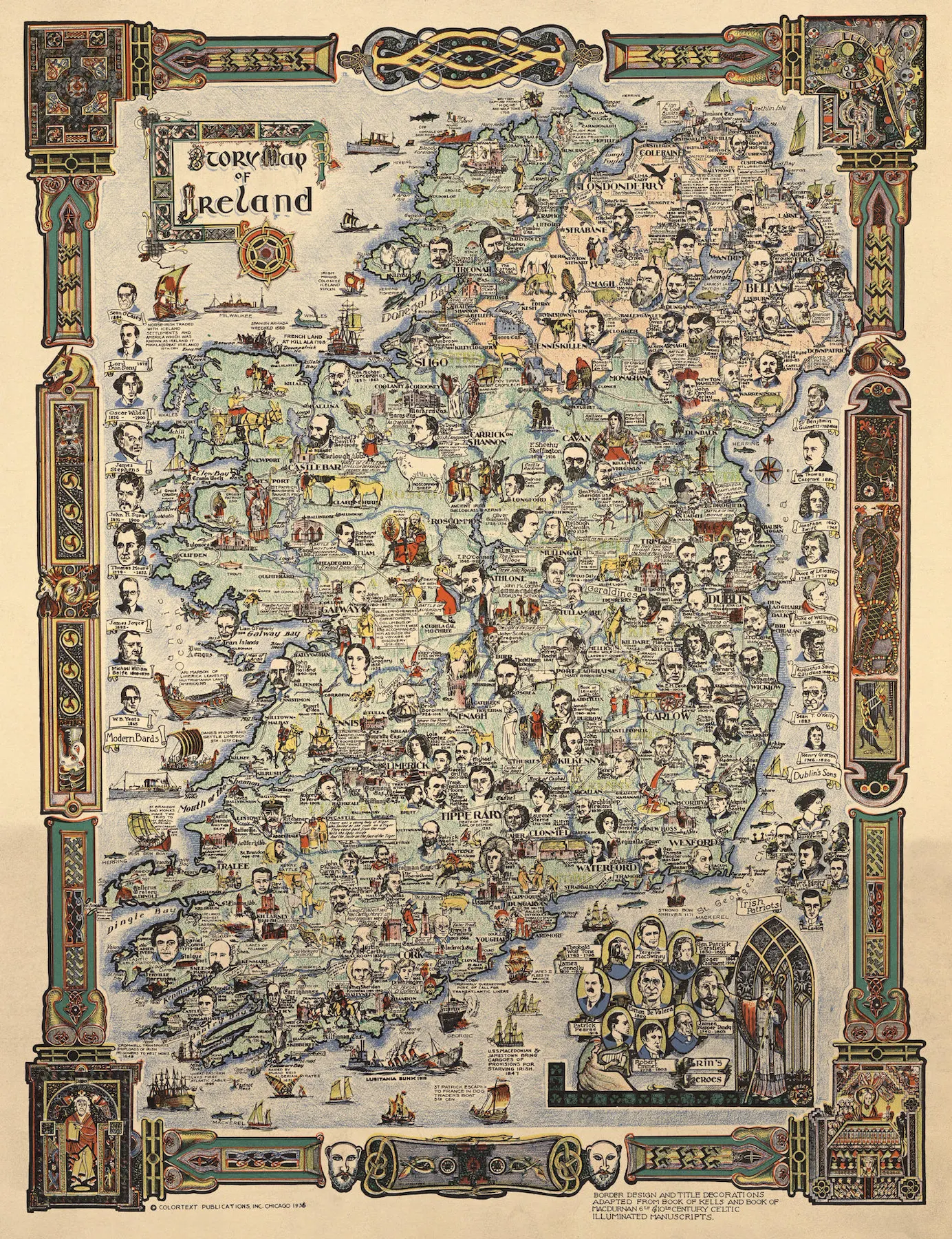 Винтажные карты мира плакат история Карта Австралии (1936) классические картины на
