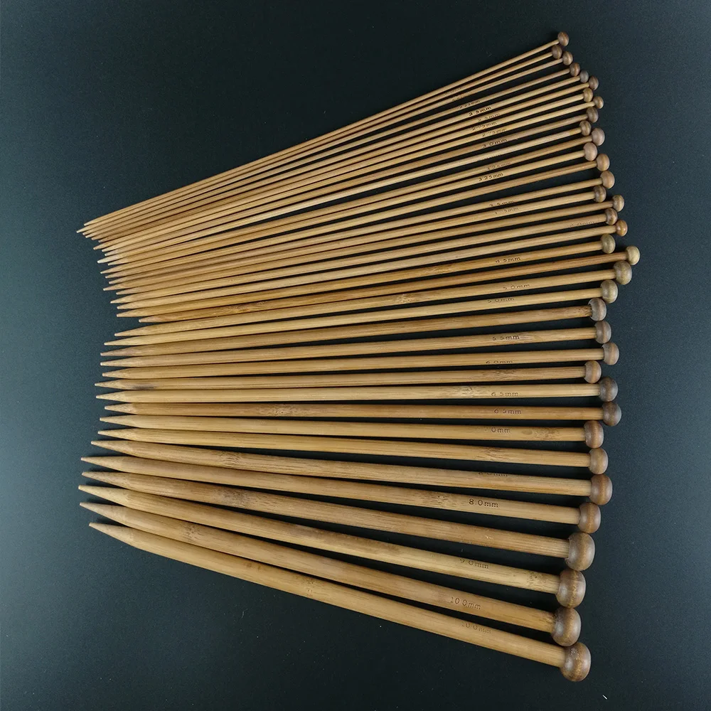 High Quality 36pcs/set Carbonize Bamboo Single Pointed Knitting Needles 18size Set Single Pointed Smooth Crochet Tool
High Quality 36pcs/set Carbonize Bamboo Single Pointed Knitting Needles 18size Set Single Pointed Smooth Crochet Tool