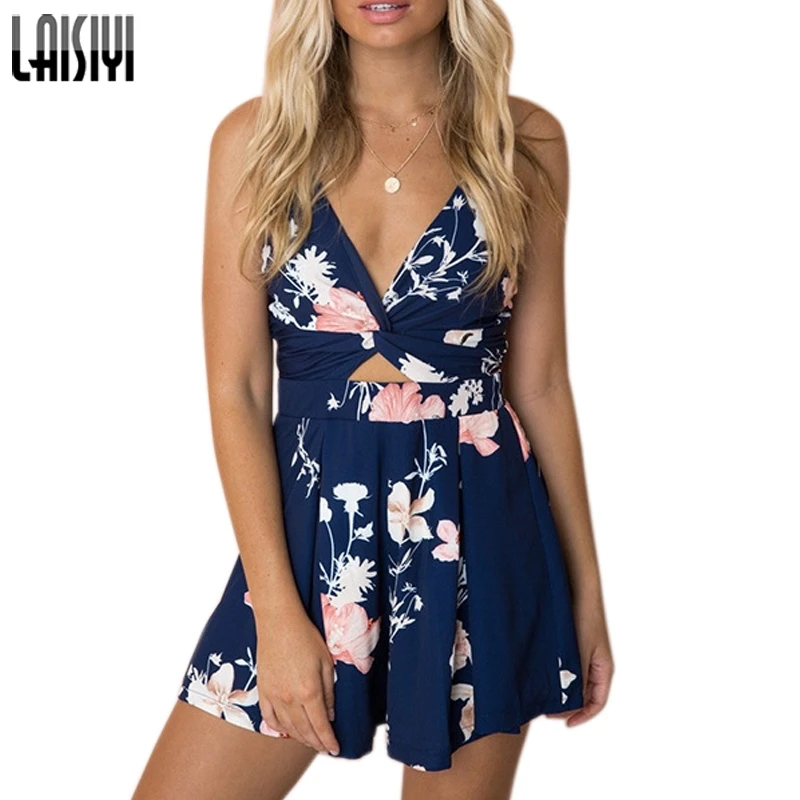LAISIYI Summer V Neck Spaghetti Straps Playsuits Hollow Out Slim Pleated Fit and Flare Rompers Women Beach Jumpsuits ASJU20470
LAISIYI Summer V Neck Spaghetti Straps Playsuits Hollow Out Slim Pleated Fit and Flare Rompers Women Beach Jumpsuits ASJU20470